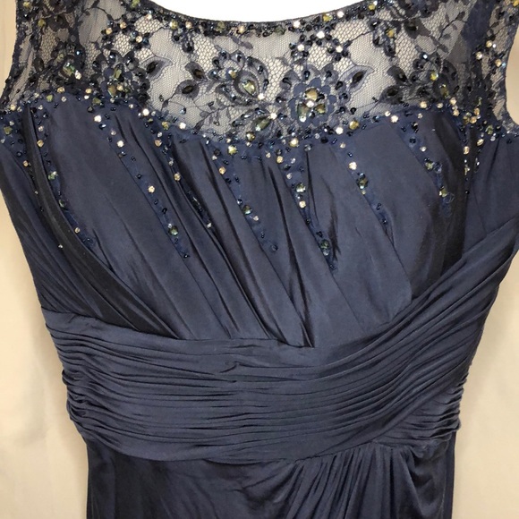Navy Blue Kathy Ireland Mother of the Bride Dress - Picture 6 of 16